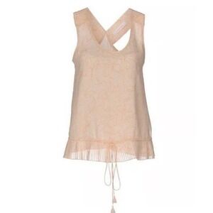 See By Chloe -‎ Pink Crepe Hem Top Size 4 IT 34